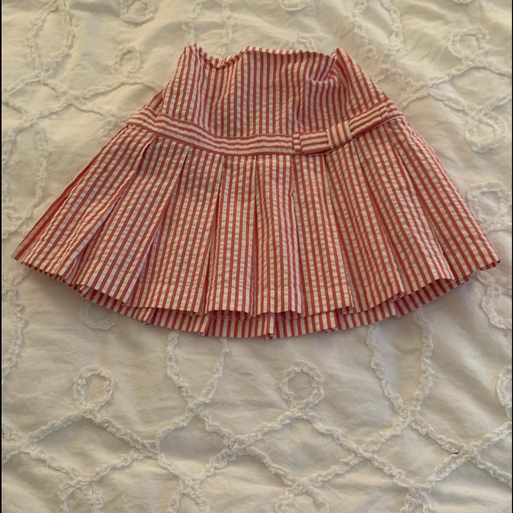 Girls Pink Striped Skirt